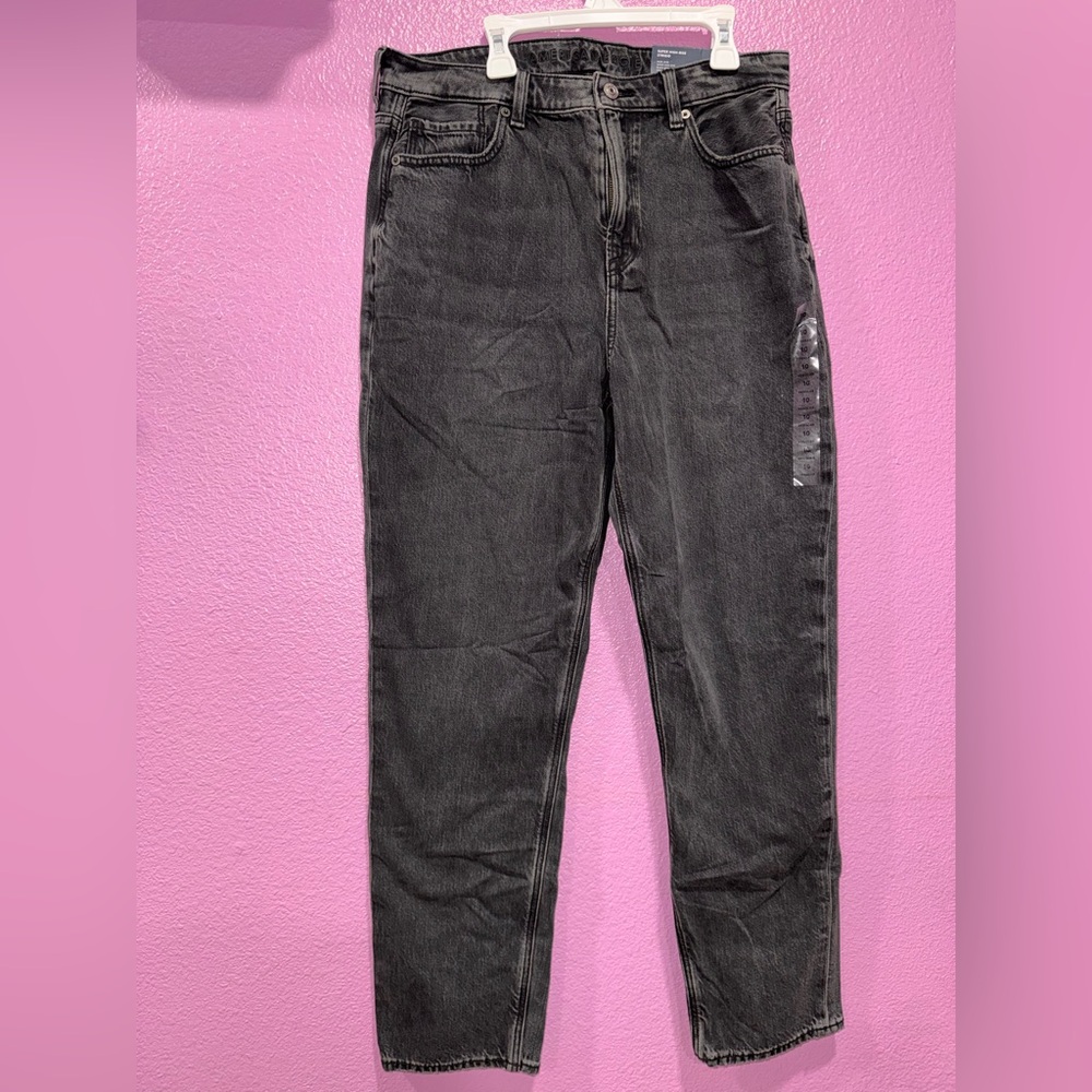 American Eagle Outfitters High-Rise Washed Black Jeans